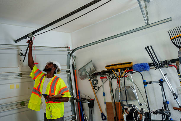 Professional Garage Door Panel Replacement technician working in Venus, TX
